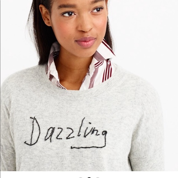 J.Crew XS Extra Small Hugo Guinness™ J.Crew Dazzling Wool Blend Sweater Gray - Picture 8 of 9